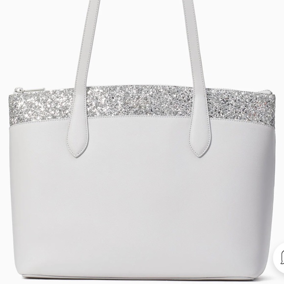 kate spade Handbags - Kate Spade Gray Glitter Tote
